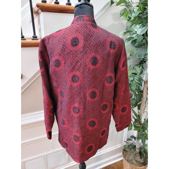 Jennifer Moore Women Marron Polyester Long Sleeve Buttons Front Jacket Size 10 - Picture 8 of 12